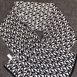 Michael Kors black and white MK scarf